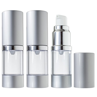 10ml Plastic Packaging Silver Lotion Bottle with Airless Pump