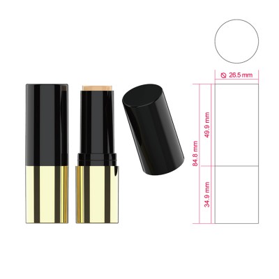 ODM OEM Black outer case plastic concealer foundation stick bottle tubes