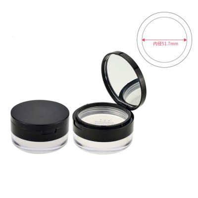 Portable plastic 30g empty air loose powder case jar box with sifter