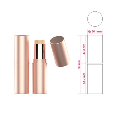 custom empty plastic concealer packaging pink tube foundation stick container