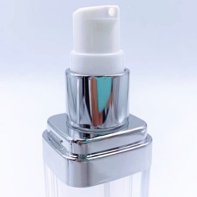 15ml 30ml 50ml 100ml  Silver Aluminum Airless Pump Bottle