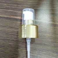 28mm treatment cosmetic gold cream pump for personal ski,  Shinny Gold  Cosmetic Cream Oil Pump